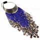 Resin Tussles Long Chocker Bead Necklace (Blue Color)