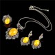 Antique Turkish Yellow Necklace+Earring+Ring (18mm)