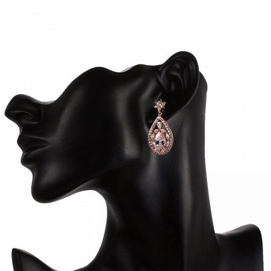Luxury Cubic Zirconia & Crystal Water Drop Earrings