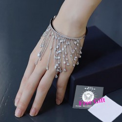 Luxury Cubic Zirconia Dangling Tassel Bracelet