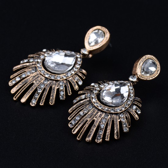 Baroque Vintage Gold Dangle Water Drop Earrings