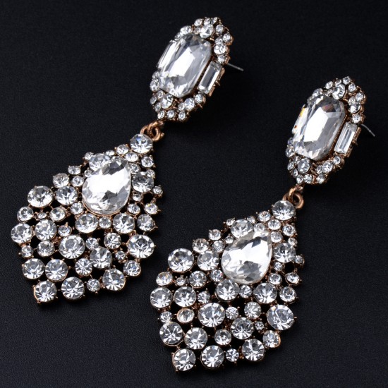 Large Baroque Chandelier Earrings ( Gold)