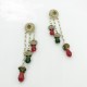 Kashmiri Style Three Layered Tassel Earrings