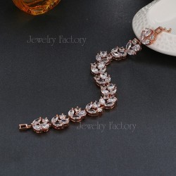 Luxury AAA Cubic Zirconia Bracelet (Rose Gold)