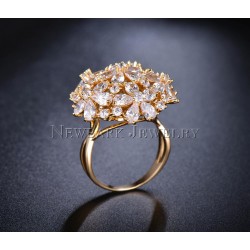 Zirconia Floral Ring (GOLD)