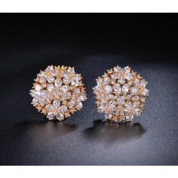 Zirconia Floral Earring (GOLD)