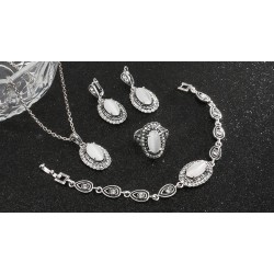 Vintage Style Opal Jewelry Set