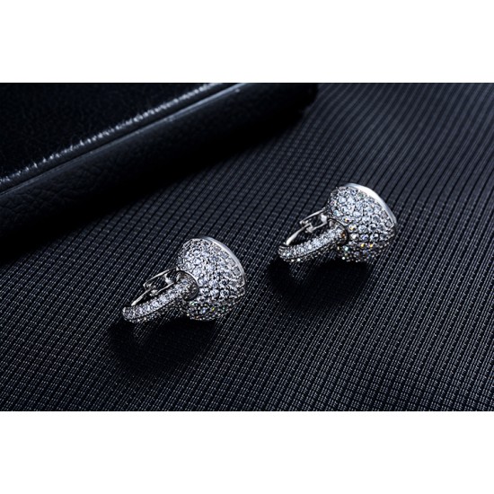 Detachable Silver Heart Hoop Earrings