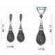 Luxury Micro-pave Pendant Necklace & Earrings