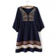 Women's Top - Summer Style Cotton Embroidered Top (Blue Colour)