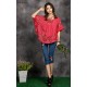  Bat Sleeve Embroidered Blouse (PINK)